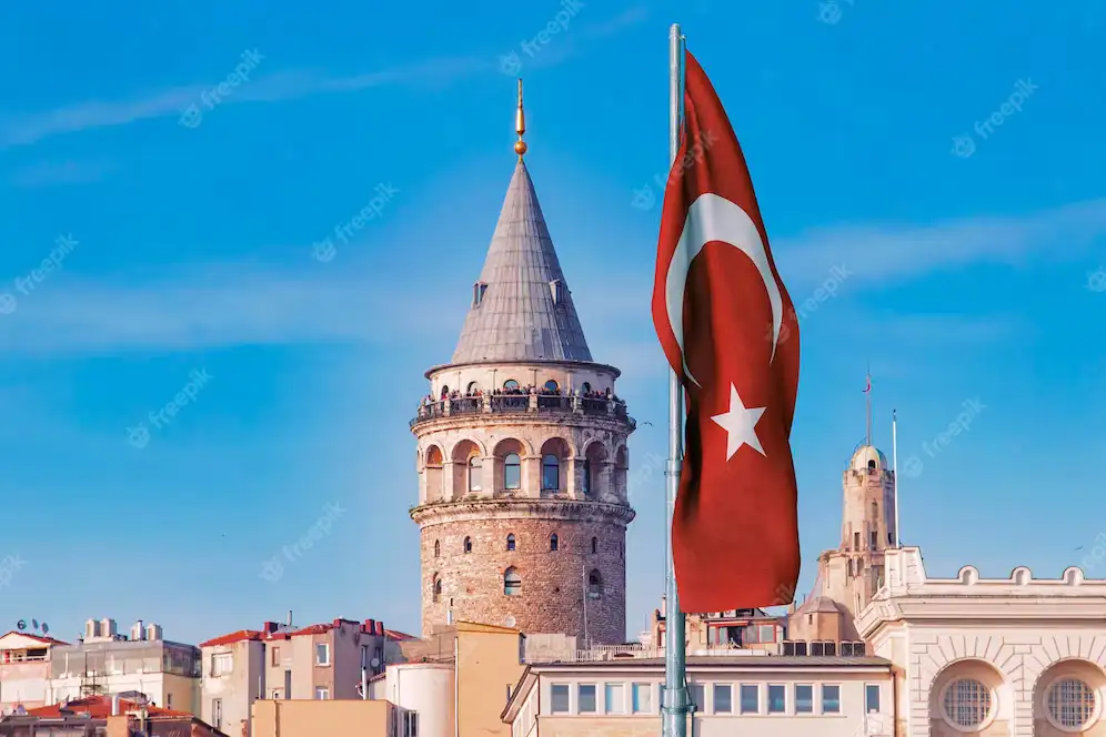 Galata Kulesi Türk Bayrağı İstanbul Duvar Kağıdı