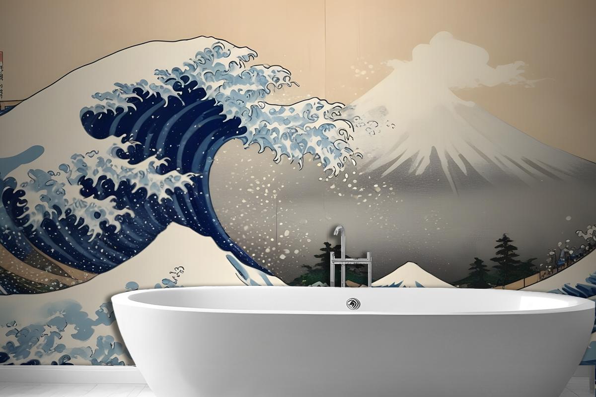 Hokusai'den Kanagawa'daki Büyük Dalga Duvar Kağıdı