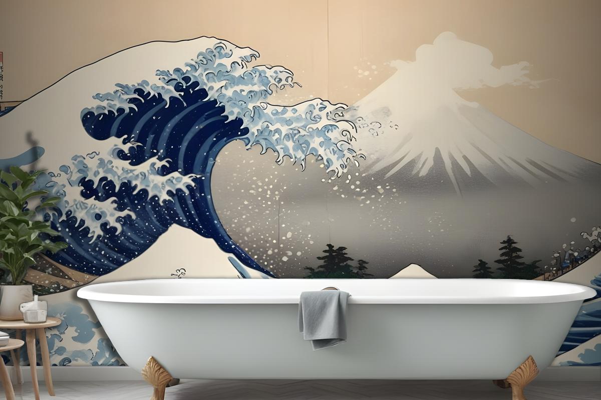 Hokusai'den Kanagawa'daki Büyük Dalga Duvar Kağıdı