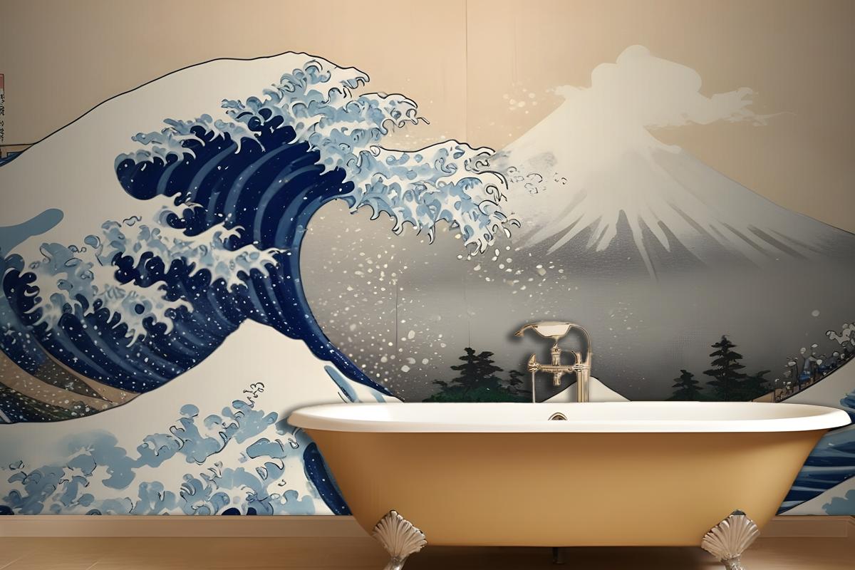 Hokusai'den Kanagawa'daki Büyük Dalga Duvar Kağıdı