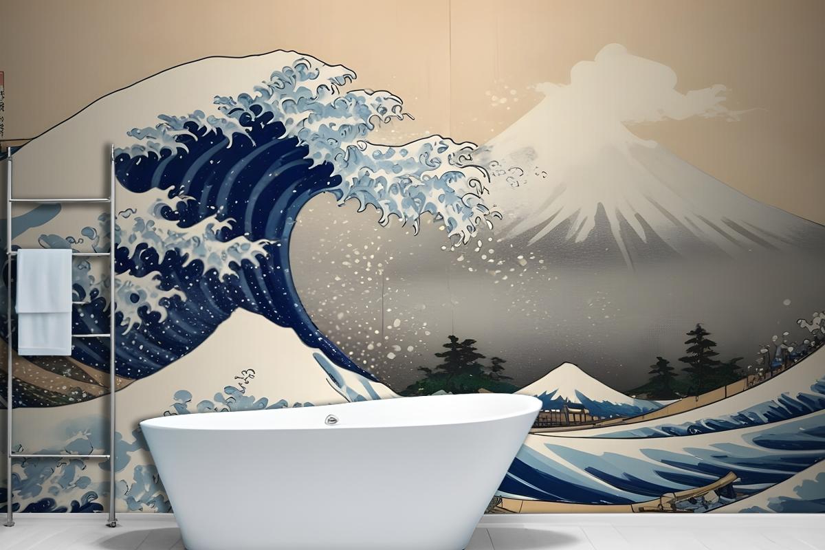 Hokusai'den Kanagawa'daki Büyük Dalga Duvar Kağıdı