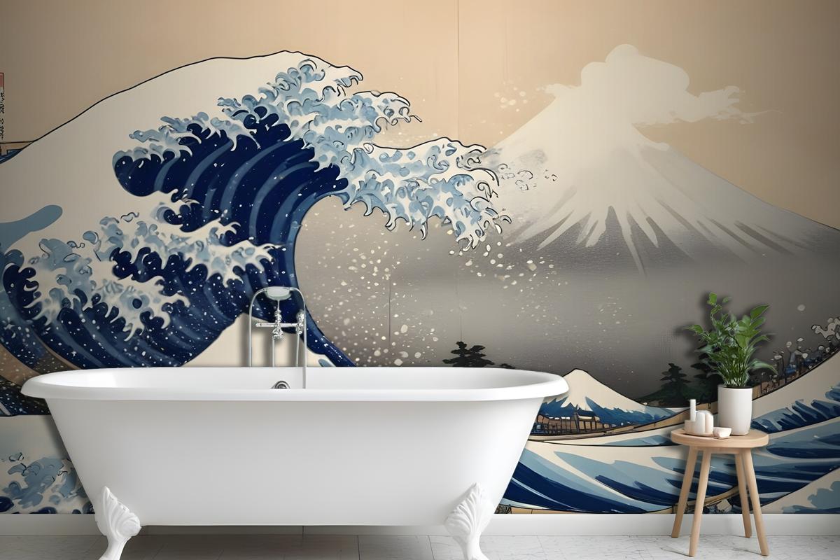 Hokusai'den Kanagawa'daki Büyük Dalga Duvar Kağıdı