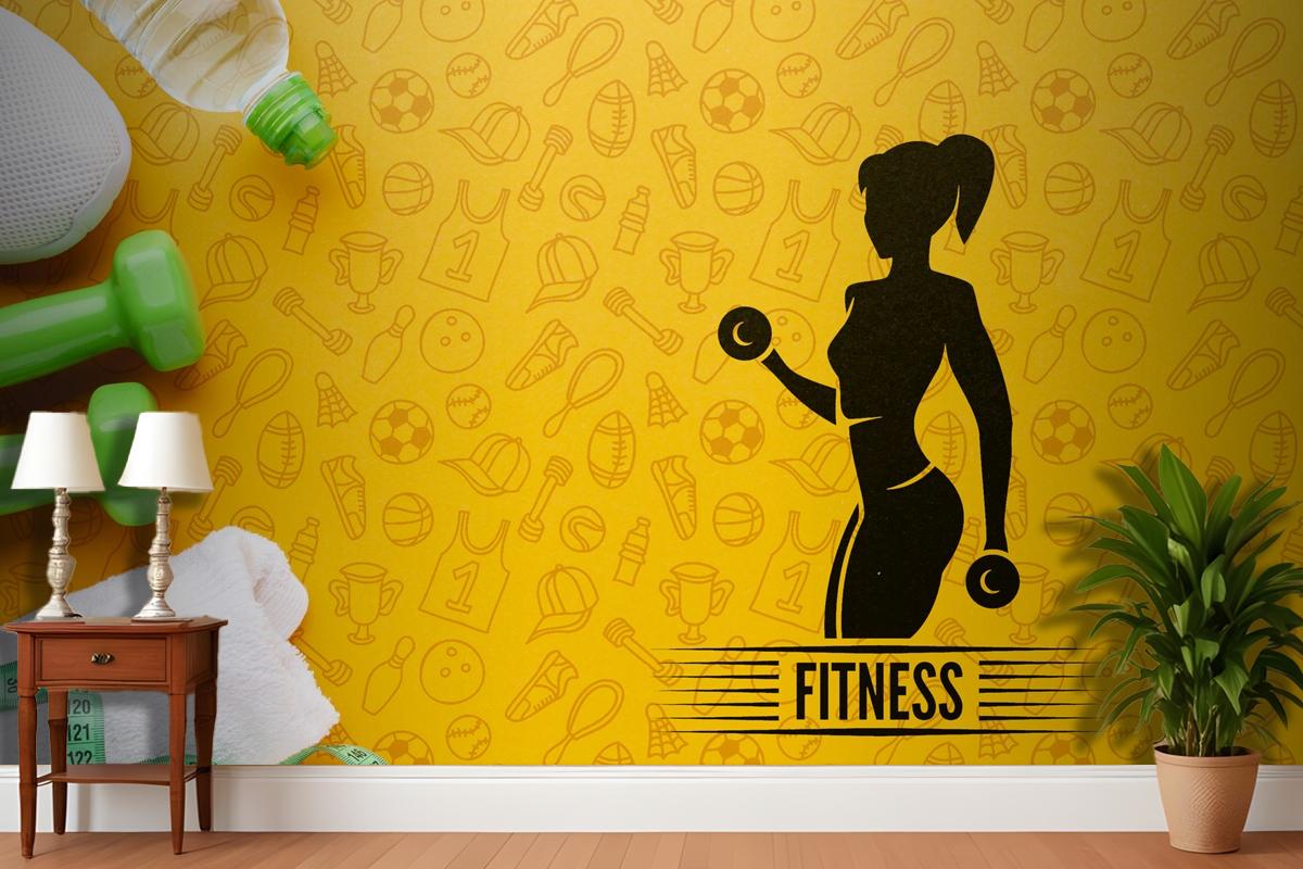 Fitness Eğitim Ekipmanları Ve Su Gym Duvar Kağıdı