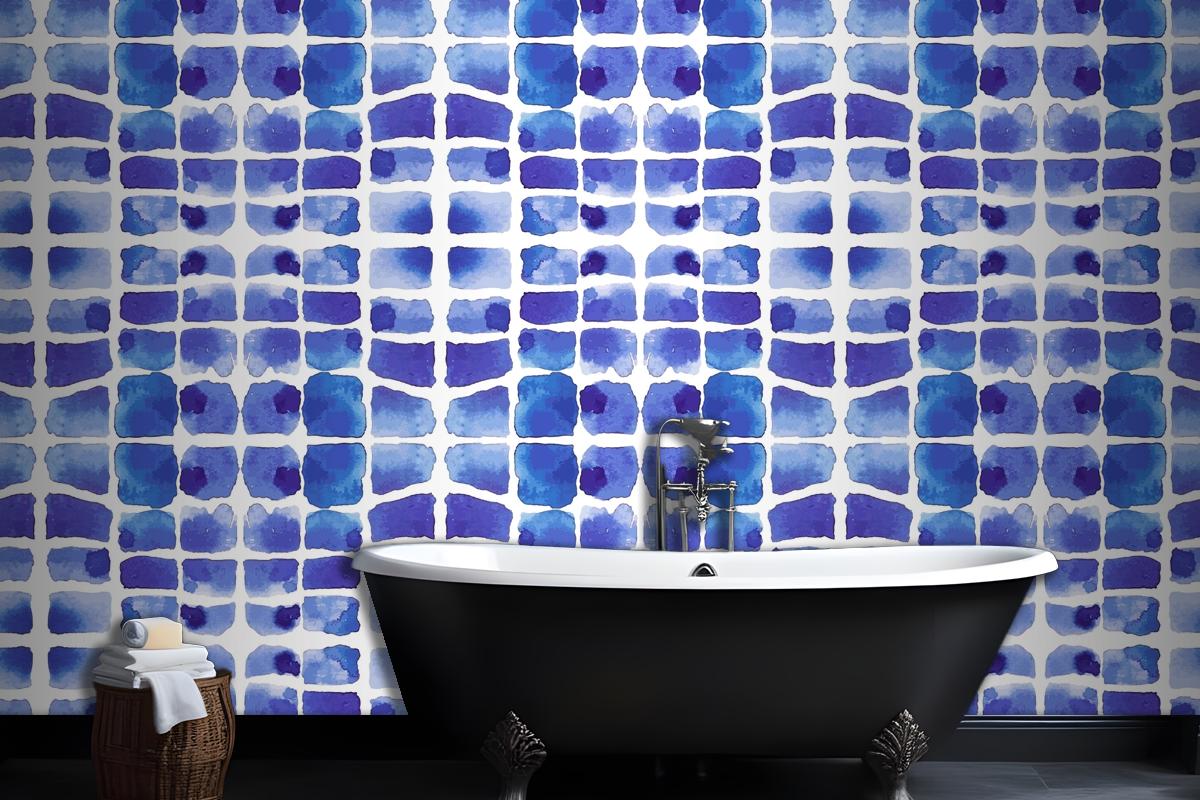 Suluboya Shibori Desenli Banyo Duvar Kağıdı