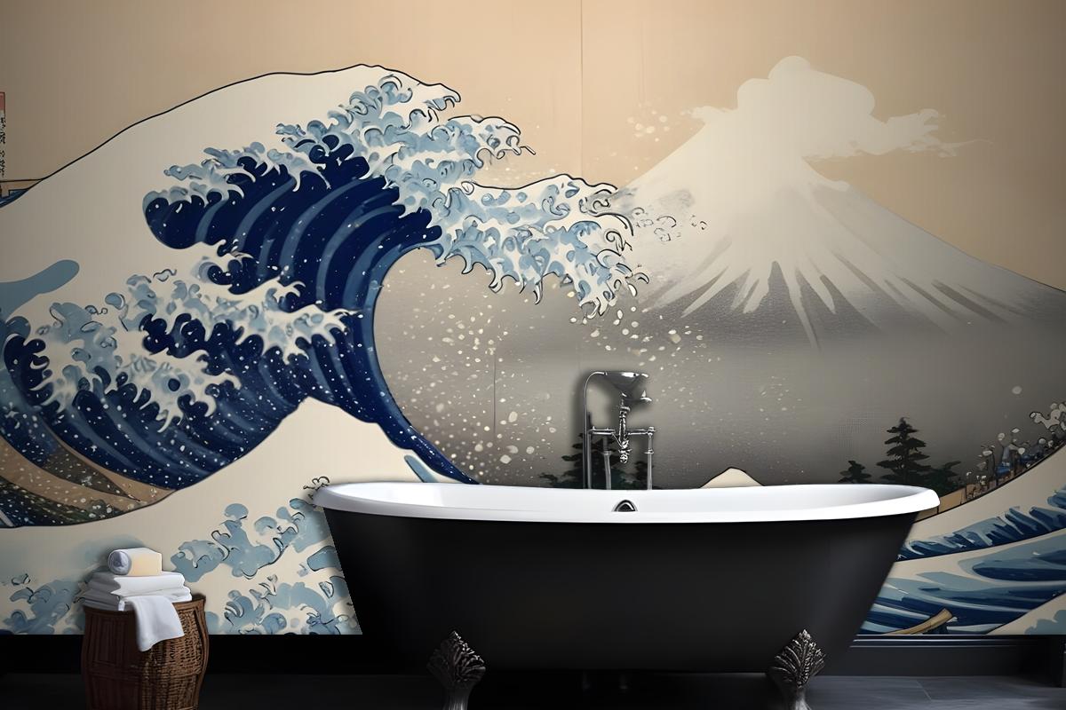 Hokusai'den Kanagawa'daki Büyük Dalga Duvar Kağıdı