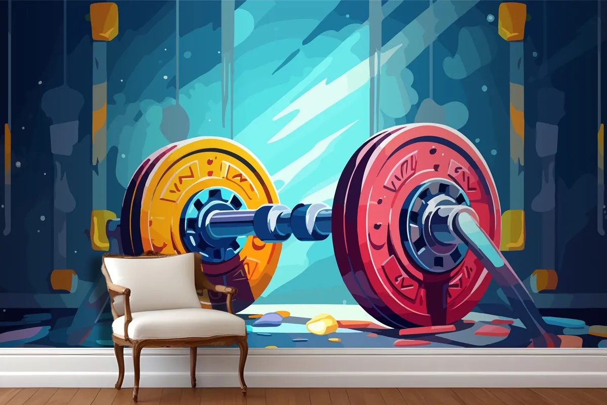 Disk Ağırlıklı Dinamik Fitness Merkezi Duvar Kağıdı