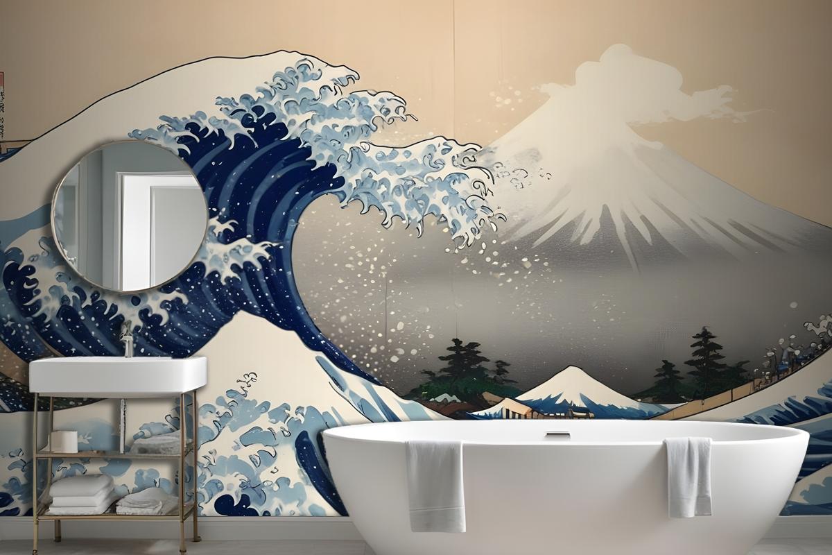 Hokusai'den Kanagawa'daki Büyük Dalga Duvar Kağıdı